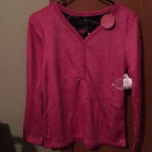 NWT pink faux fur pajama shirt